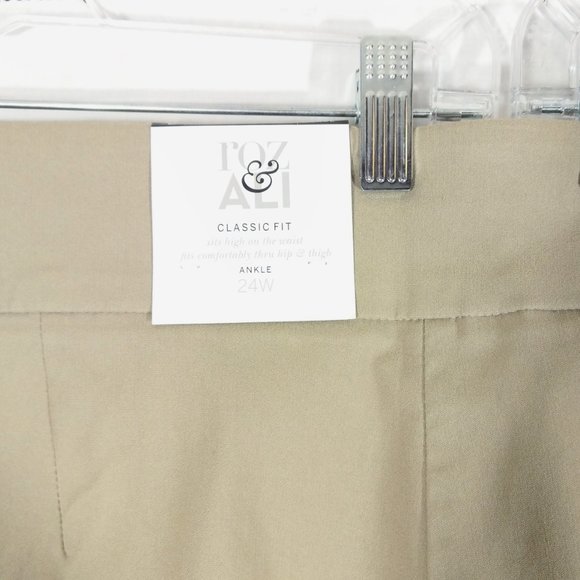 NWT 24/24W Roz & Ali Rayon-Blend Ankle Pants - Picture 6 of 10
